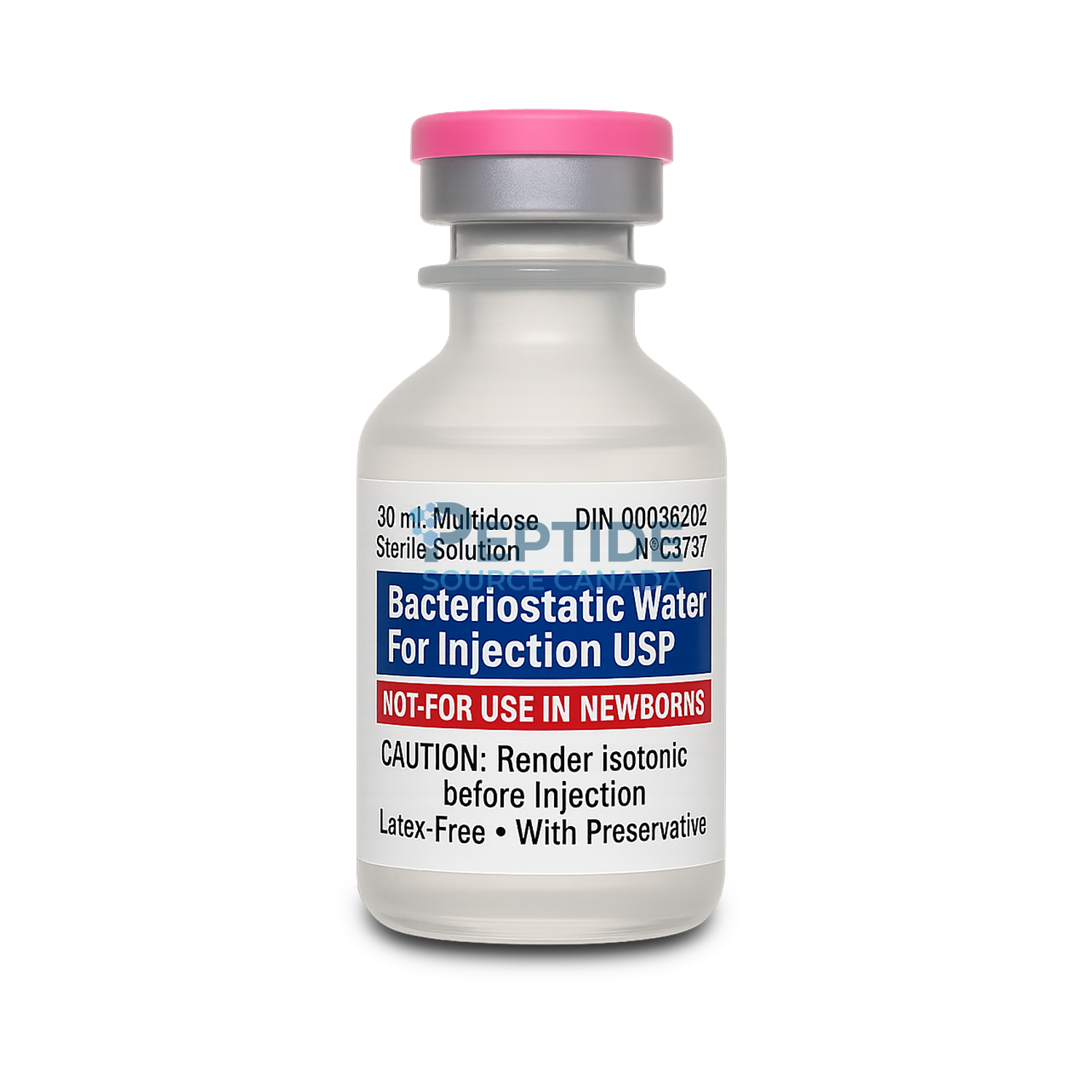 Pfizer Bacteriostatic Water 30ml Vial – Multi-Dose Use — Peptide Source Canada source product image