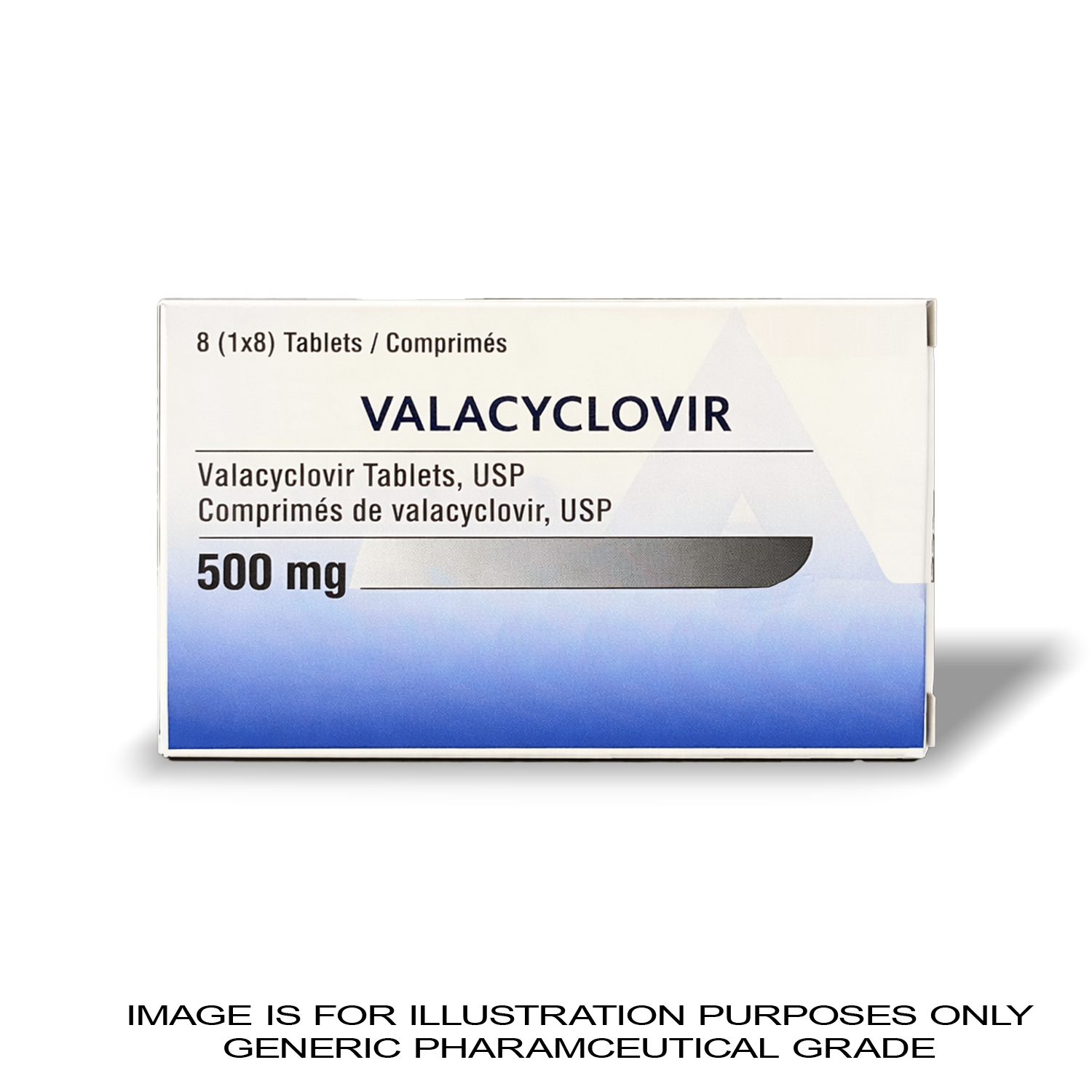 Valacyclovir 500mg x 8 Tablets | [COLD SORES / HERPES] — Peptide Source Canada source product image