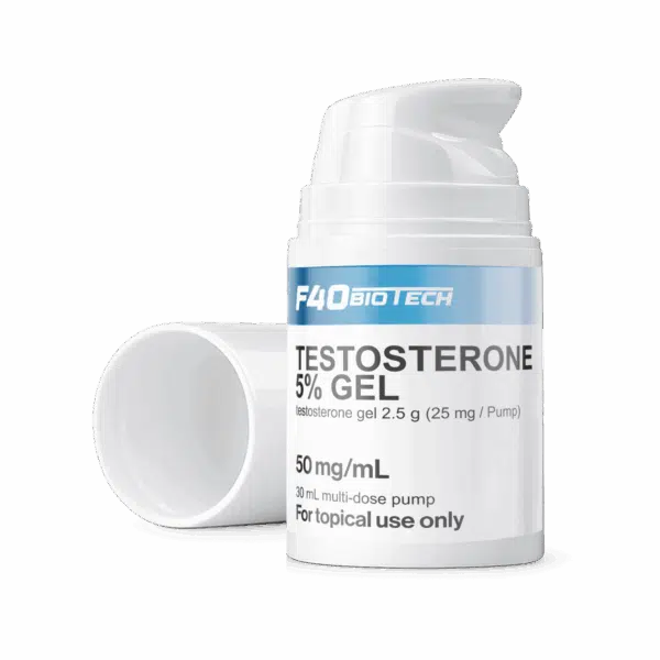 TESTOSTERONE GEL 5% – 1 pump 2.5g – 2 pumps 5g – 60 PUMPS [1500mg total testosterone in 30mL of gel] [Professionally compounded] – BRAND NEW — Peptide Source Canada source product image