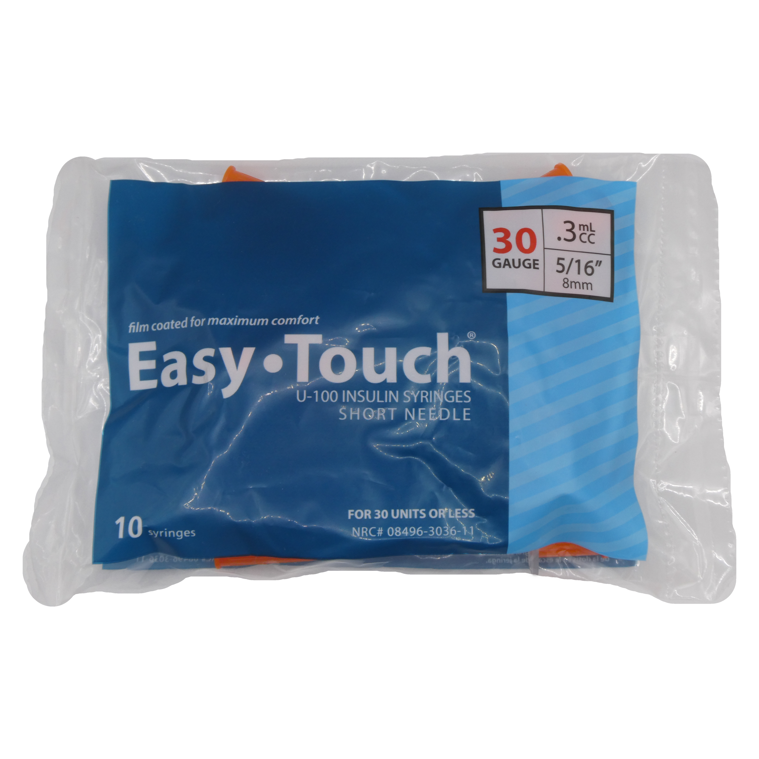 Easytouch 30 Gauge 5/16″ 0.3ml Insulin Syringes — Biocore Peptides source product image