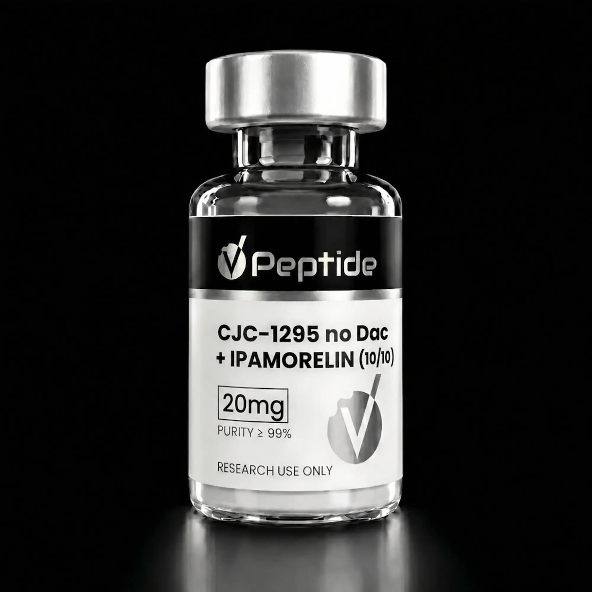 CJC-1295 (no DAC) + Ipamorelin – 20 mg | GHRH / GHS-R Dual Pathway — VPeptide source product image