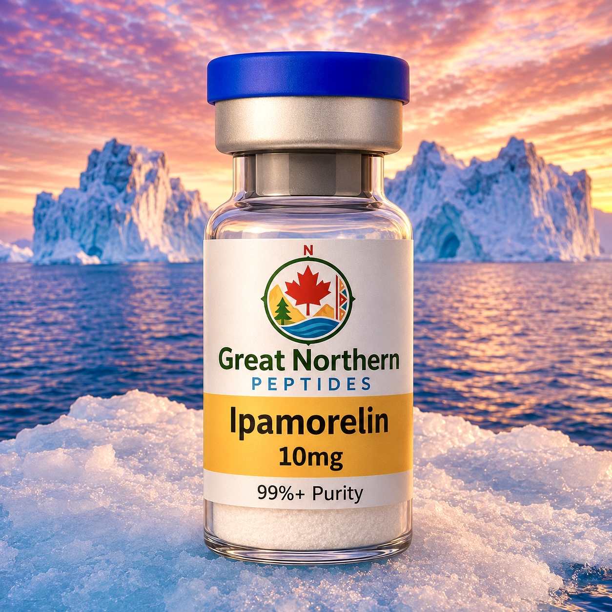 Ipamorelin 10mg — Great Northern Peptides source product image