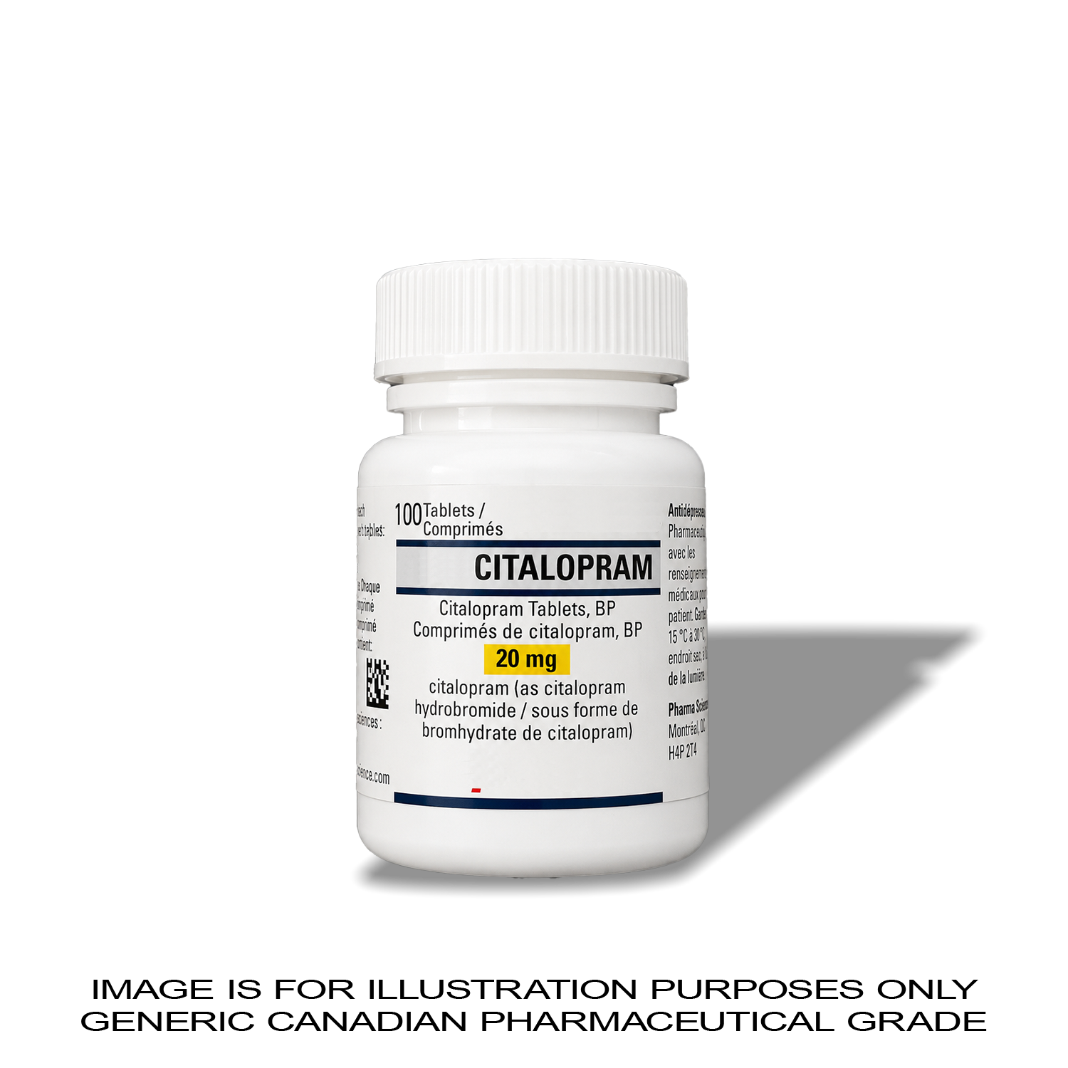 Citalopram / Celexa 20MG X 100 [Depression & Mental Health] — Peptide Source Canada source product image