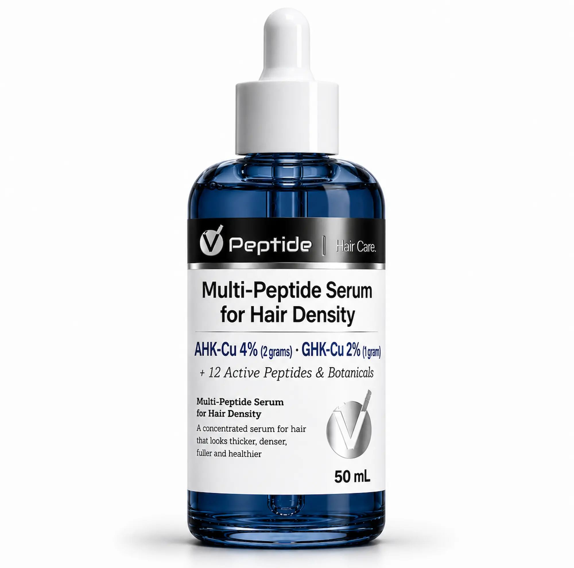 Multi-Peptide Hair Serum — 4% AHK-Cu + 2% GHK-Cu – 50 mL — VPeptide source product image