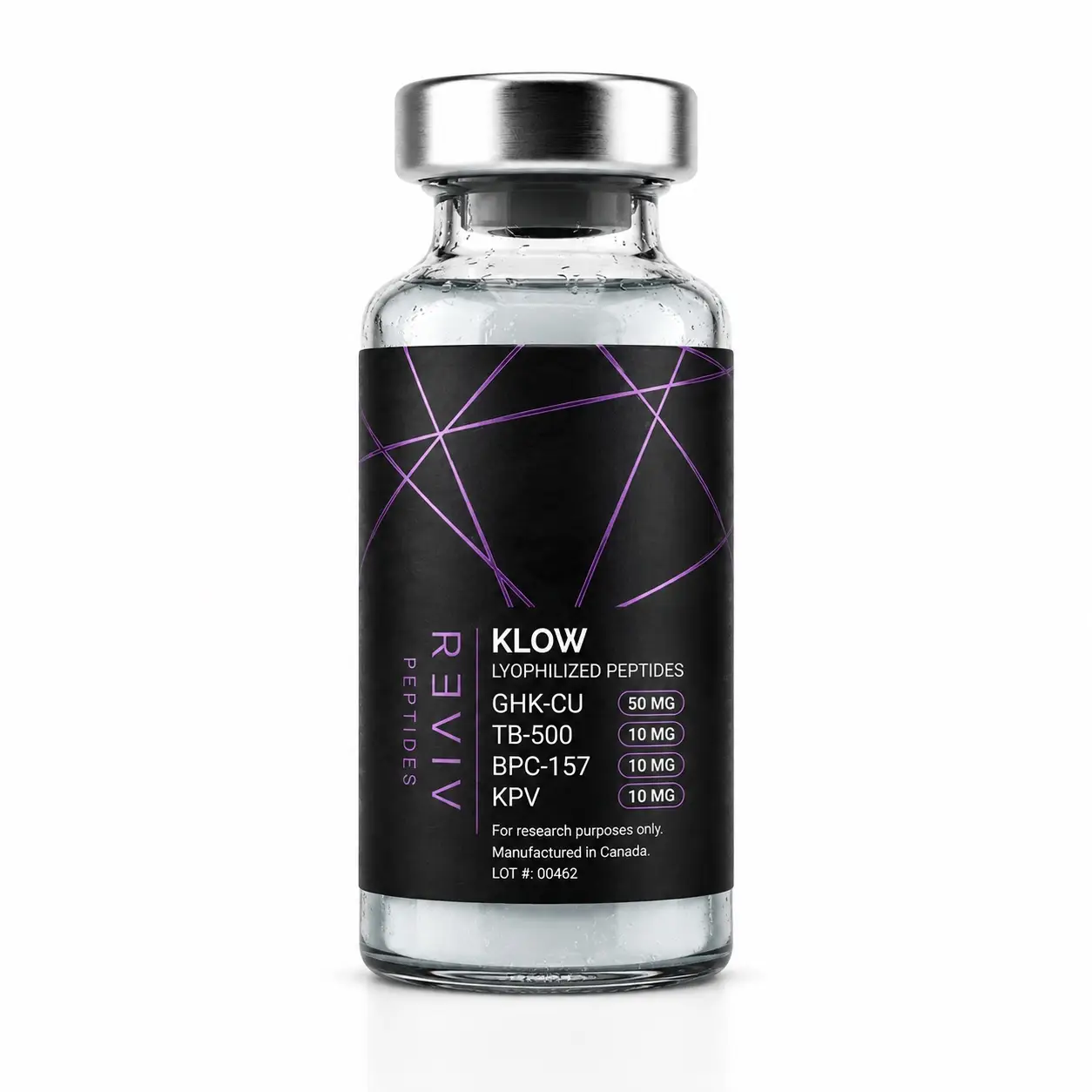 KLOW Blend – GHK-Cu + TB-500 + BPC-157 + KPV — Reviv Peptides source product image