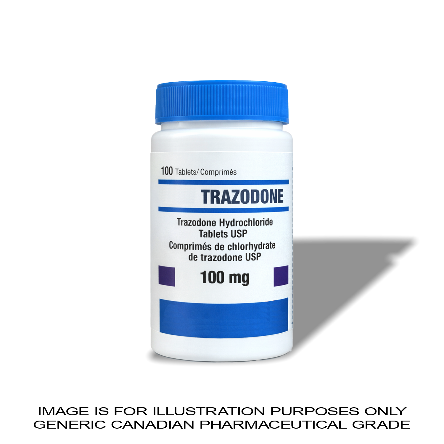 Trazodone 100MG x 100 [SLEEP AND MOOD] — Peptide Source Canada source product image