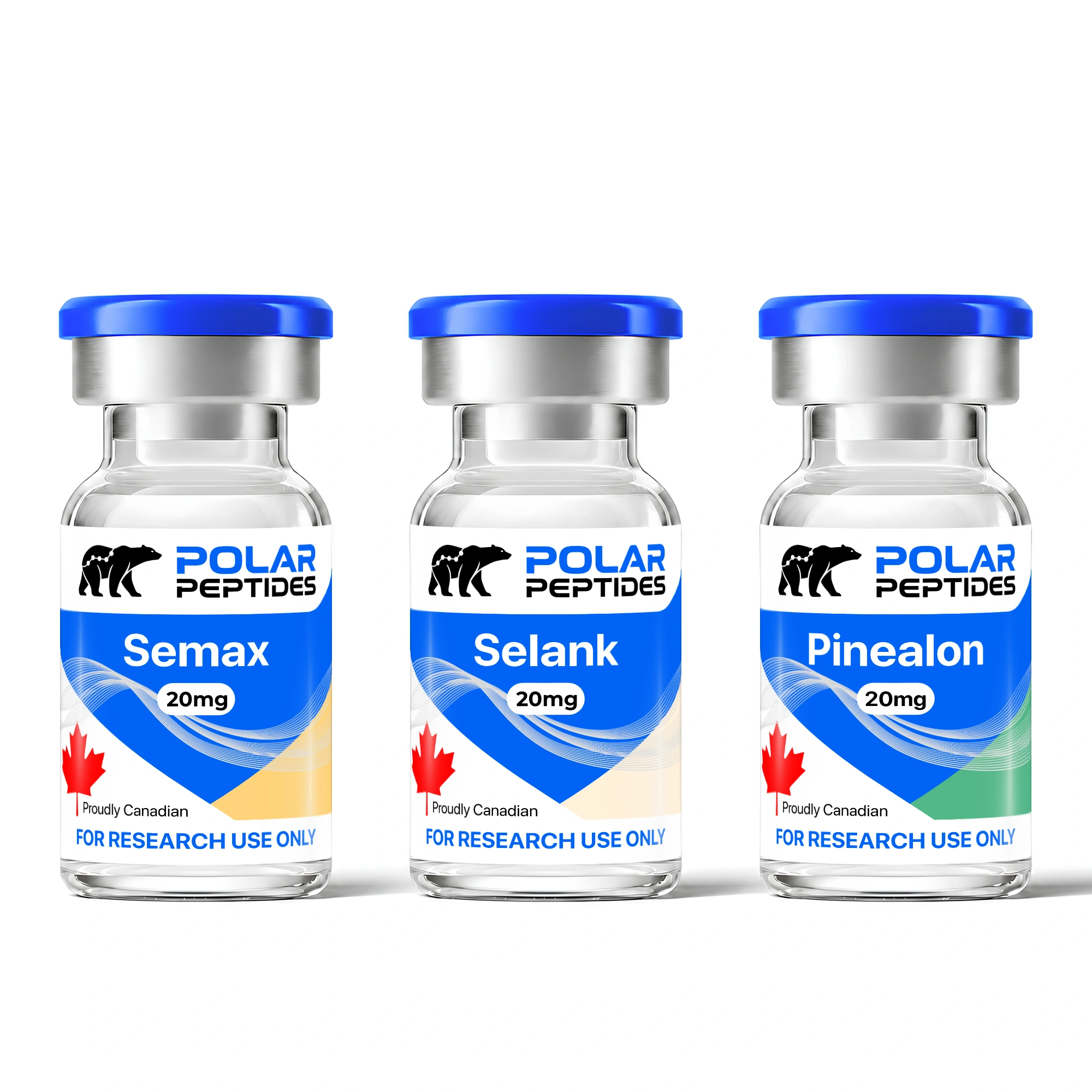Semax + Selank + Pinealon | Cognitive Research Stack — Polar Peptides source product image