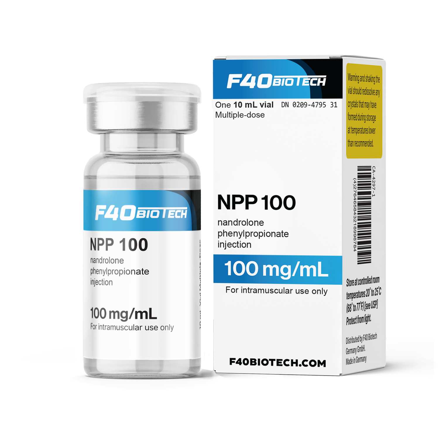 Nandrolone phenylpropionate (NPP) 100 – F-40 Biotech Injectables Germany (Qualitative and quantitative analysis second image) 10mL  100mg/mL — Peptide Source Canada source product image