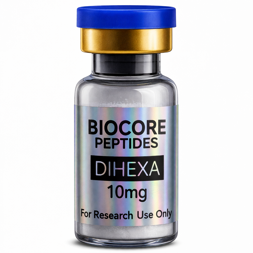 Dihexa 10mg (Not Water Soluble) with 2 options of 3ml DMSO bundle — Biocore Peptides source product image