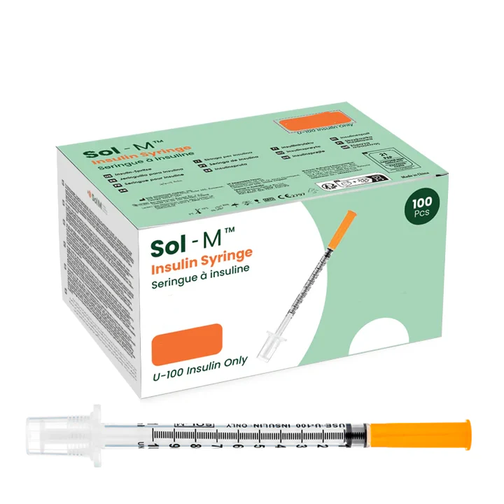 SOL-M Peptide / HGH Syringes 1cc 30G 8mm (10 syringes) — Canadian Peps source product image