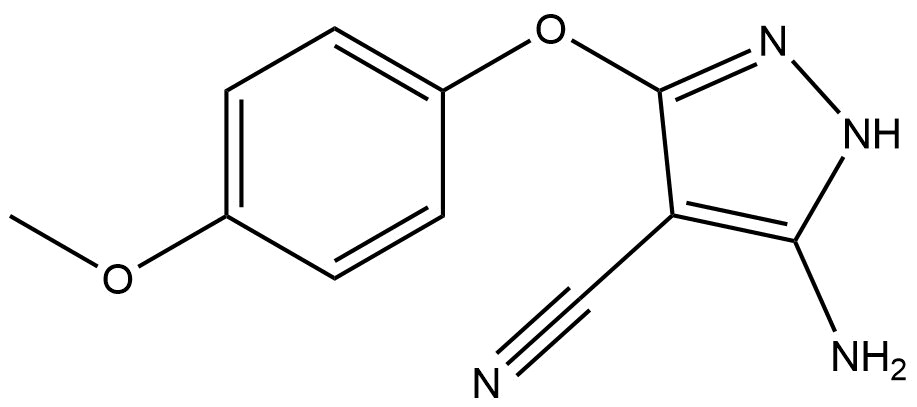 5-amino-3-(4-methoxyphenoxy)-1H-pyrazole-4-carbonitrile | CAS 117174-18-2 — ResolveMass Laboratories source product image