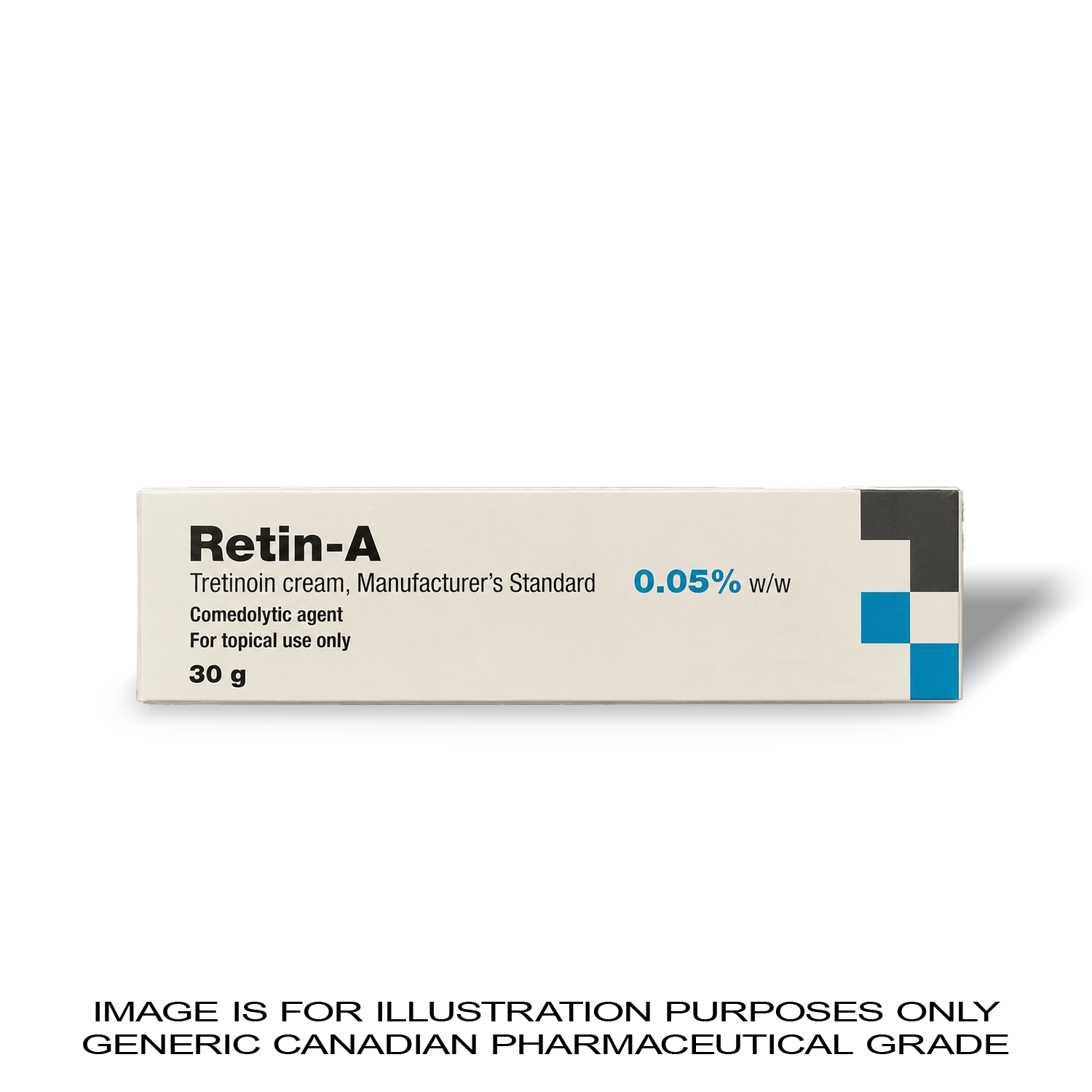RETIN-A (TRETINOIN) 0.05% CREAM [30G] – ACNE TREATMENT – FOR DRY SKIN — Peptide Source Canada source product image