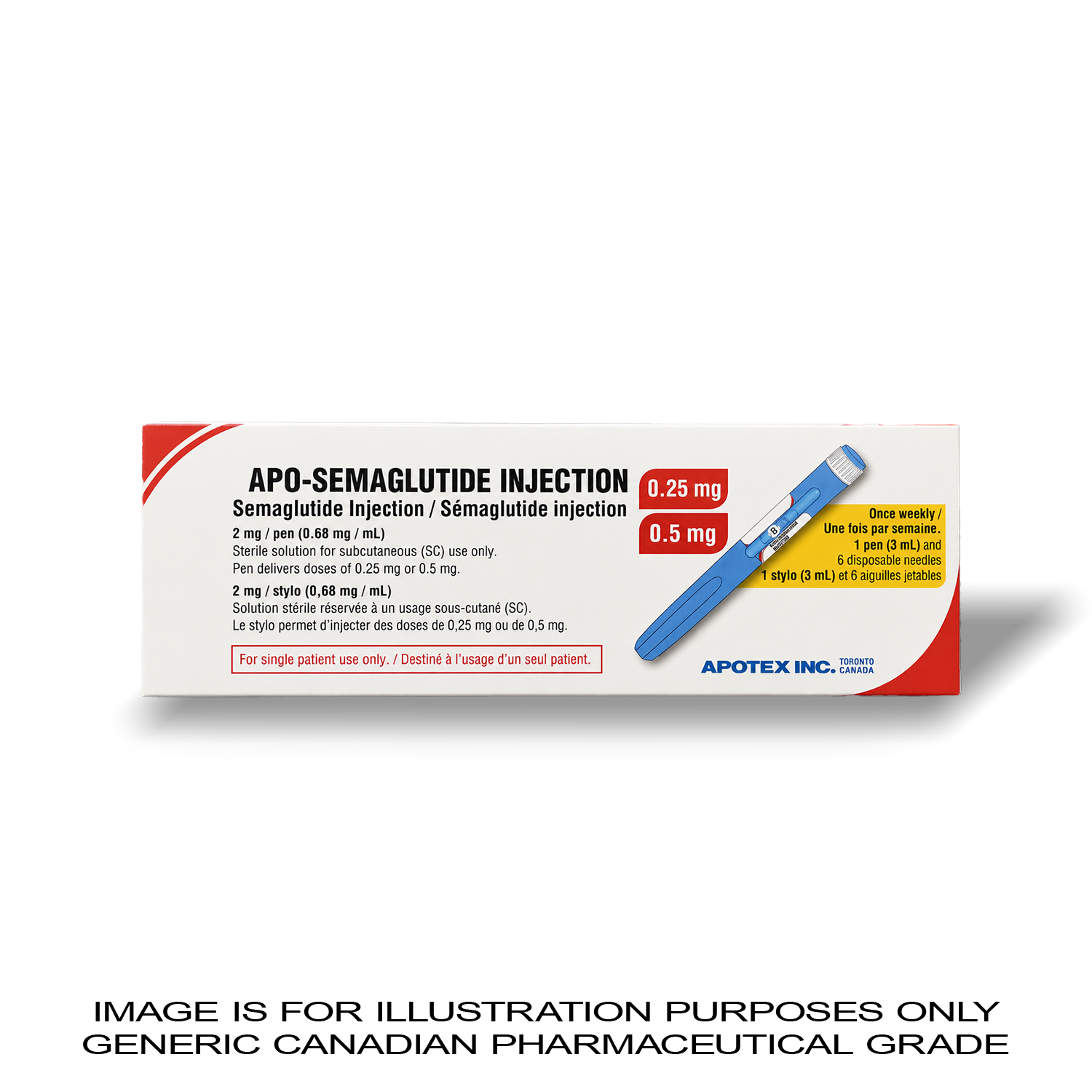 APO-SEMAGLUTIDE 2mg Pen | CANADIAN PHARMACEUTICAL GRADE — Peptide Source Canada source product image