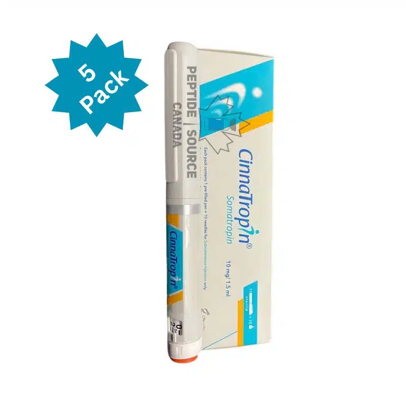 5 PACK – CINNAGEN HGH Pen (30IU) – 5 Pack Bulk Deal – no tips, no retail box – imported — Peptide Source Canada source product image