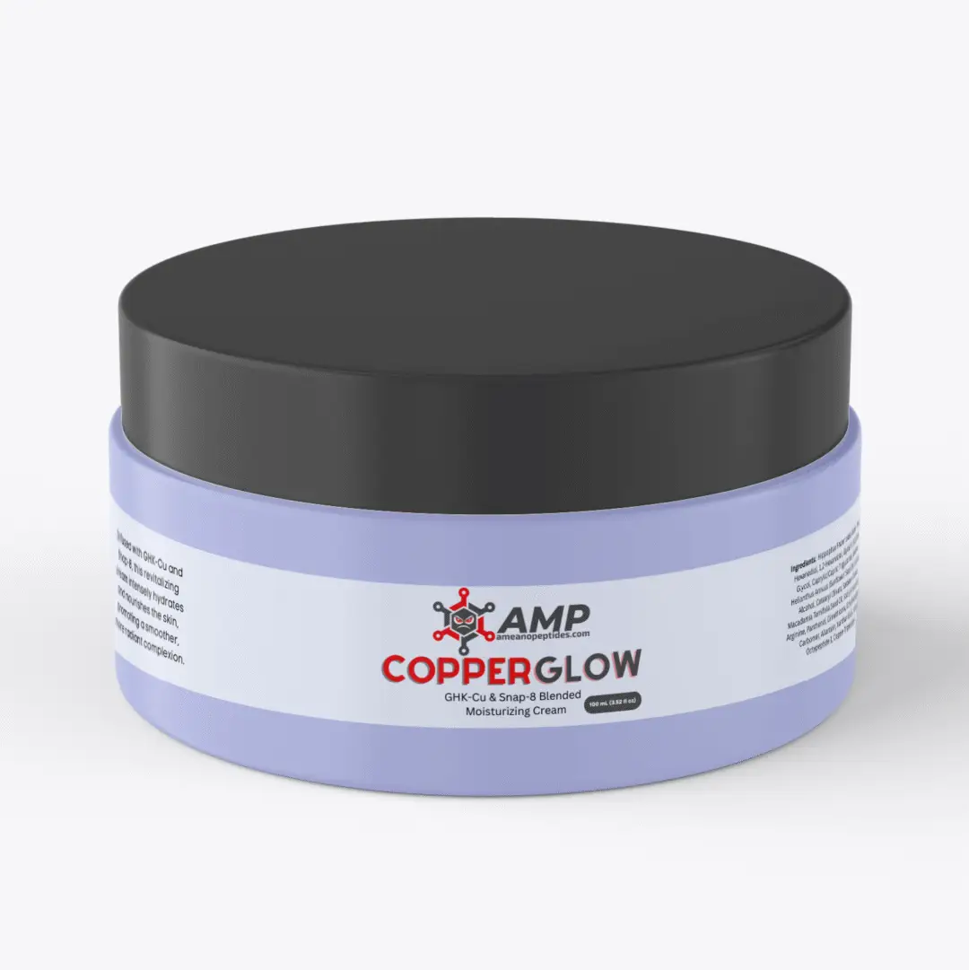 CopperGlow – GHK-Cu & Snap-8 Blended Moisturizing Cream (100 mL) — AMP Peptides Canada source product image