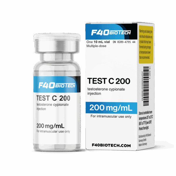TEST C 200 – MCT – F-40 Biotech Injectables Germany 10mL  200mg/mL – price increase due to shortages in market (Qualitative and quantitative analysis second image) — Peptide Source Canada source product image