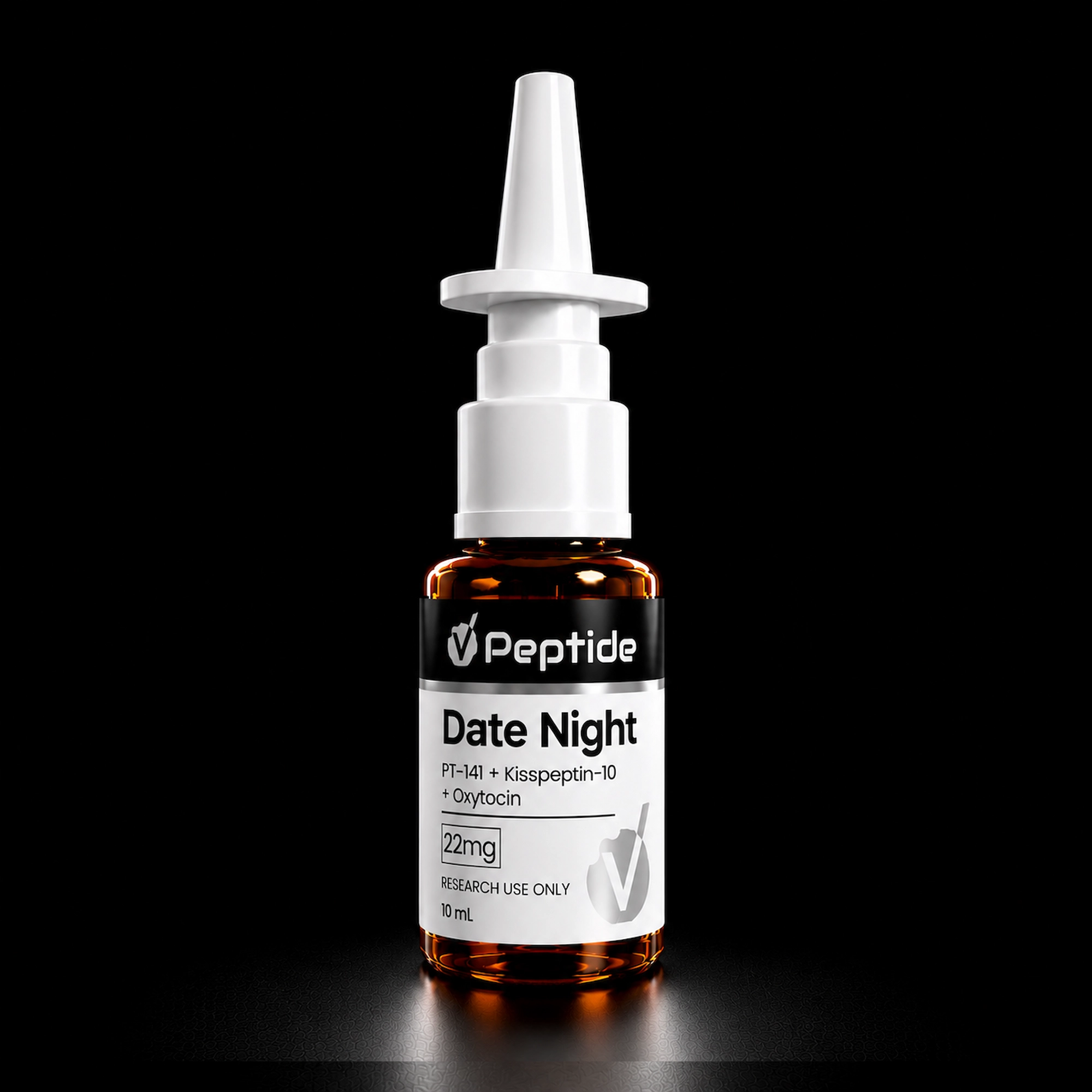 Date Night — PT-141 + Kisspeptin-10 + Oxytocin — 22mg — 10 mL — VPeptide source product image