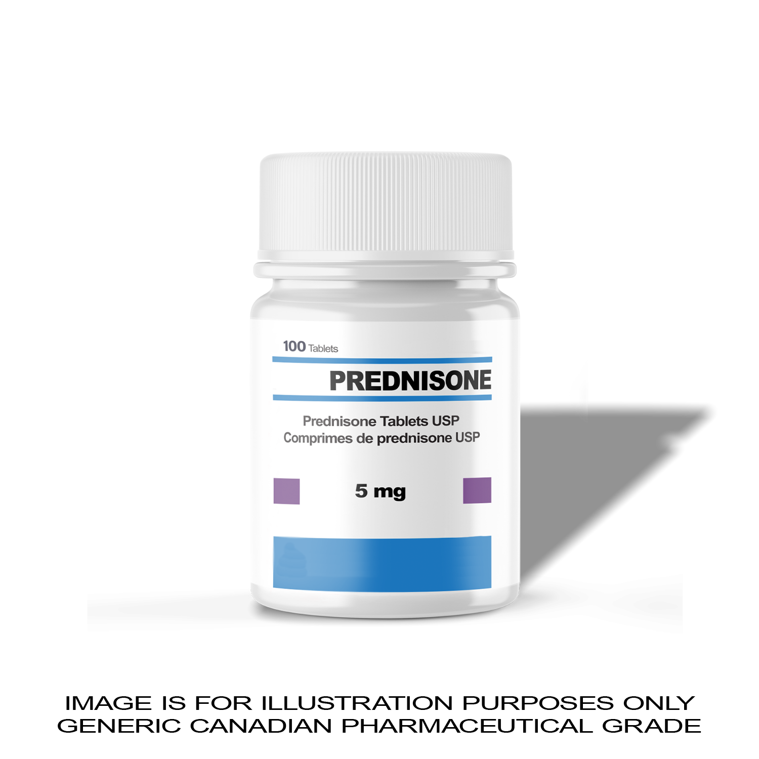 Prednisone 5MG X 100  [Inflammation Control] — Peptide Source Canada source product image