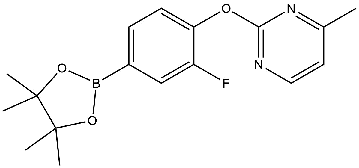 2-(2-fluoro-4-(4,4,5,5-tetramethyl-1,3,2-dioxaborolan-2-yl)phenoxy)-4-methylpyrimidine | CAS  2549188-28-3 — ResolveMass Laboratories source product image