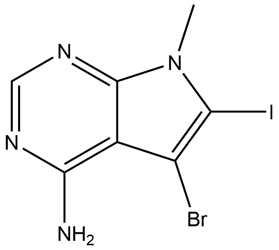 5-bromo-6-iodo-7-methyl-7H-pyrrolo[2,3-d]pyrimidin-4-amine | CAS 2549186-23-2 — ResolveMass Laboratories source product image