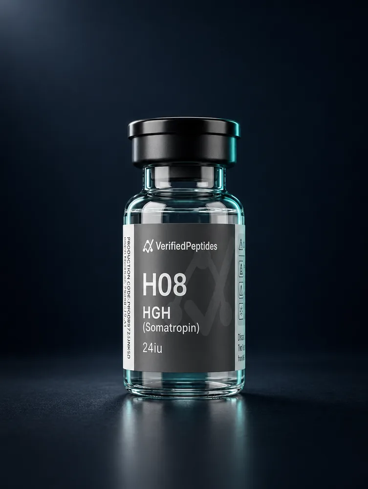 HGH 191AA (Somatropin) — 120 IU (24 IU × 5 vials) — VerifiedPeptides source product image