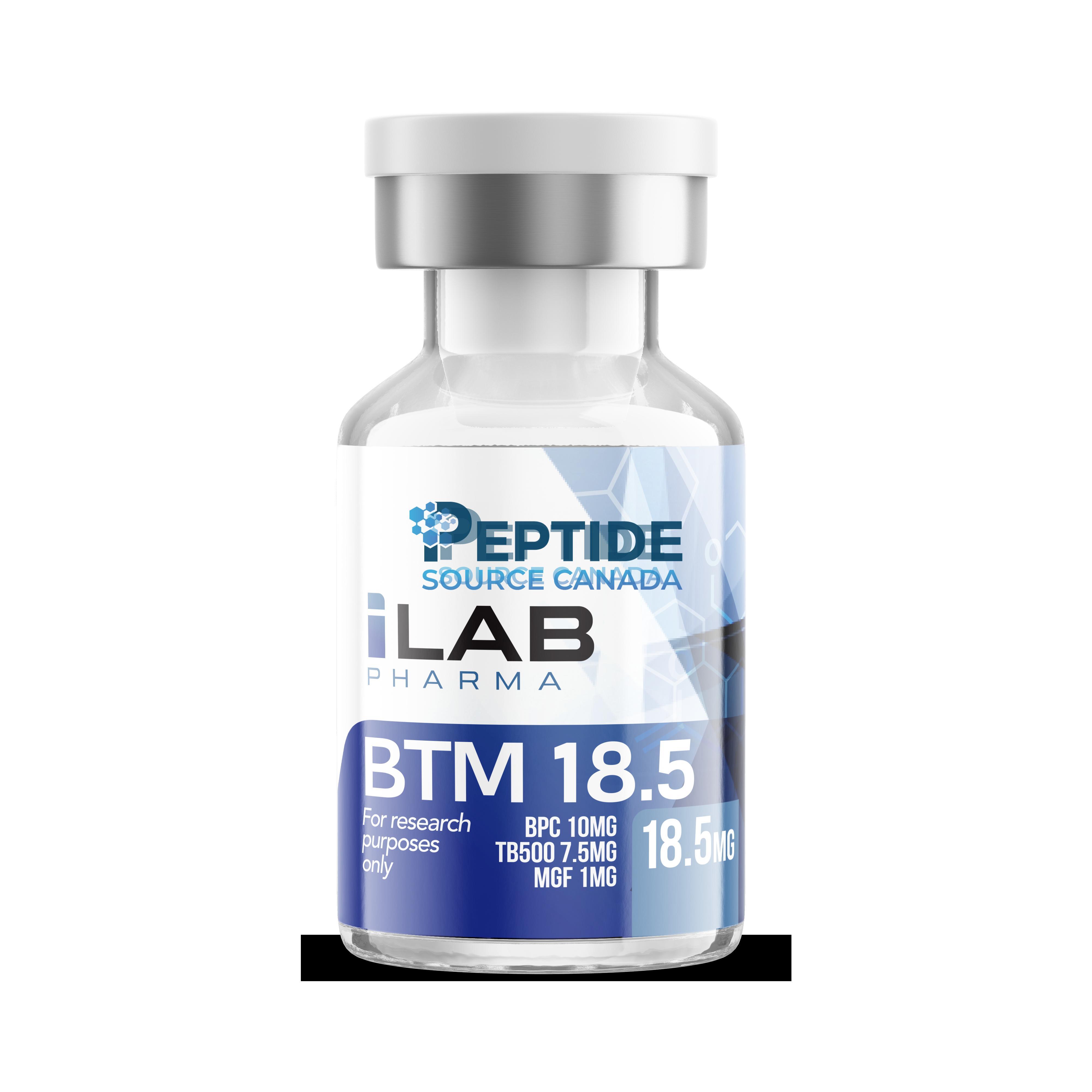 BTM18.5 – 18.5mg (BPC 10mg – TB500 7.5mg – MFG 1mg) – Extreme recovery blend — Peptide Source Canada source product image