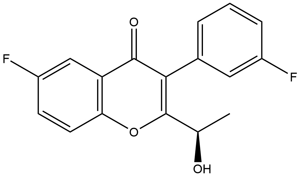 (R)-6-fluoro-3-(3-fluorophenyl)-2-(1-hydroxyethyl)-4H-chromen-4-one | CAS 1479107-10-2 — ResolveMass Laboratories source product image