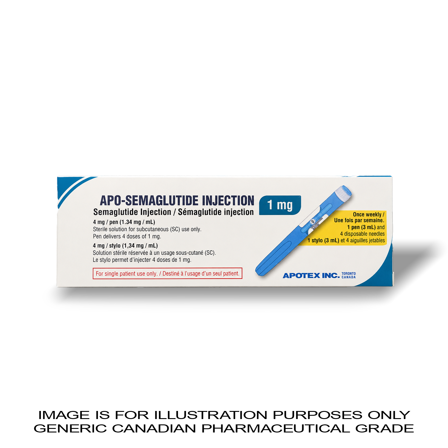 APO-SEMAGLUTIDE 4mg Pen | CANADIAN PHARMACEUTICAL GRADE — Peptide Source Canada source product image