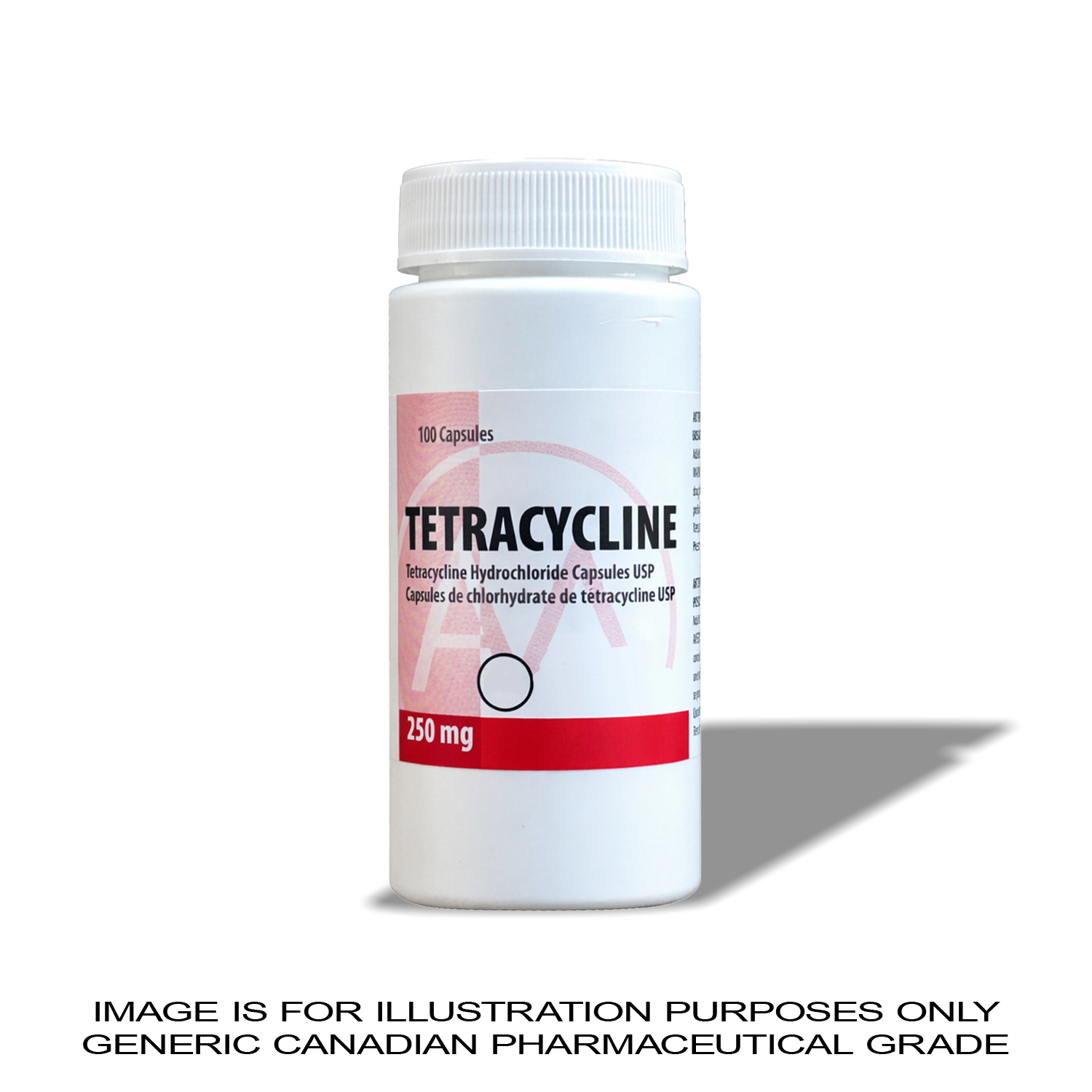 Tetracycline 250MG X 100 [Acne / Antibiotic] — Peptide Source Canada source product image