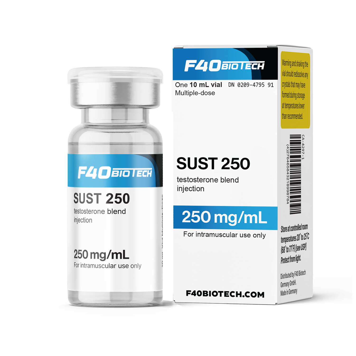 SUSTANON 250 – F-40 Biotech Injectables Germany (Qualitative and quantitative analysis second image) 10mL 250mg/mL — Peptide Source Canada source product image