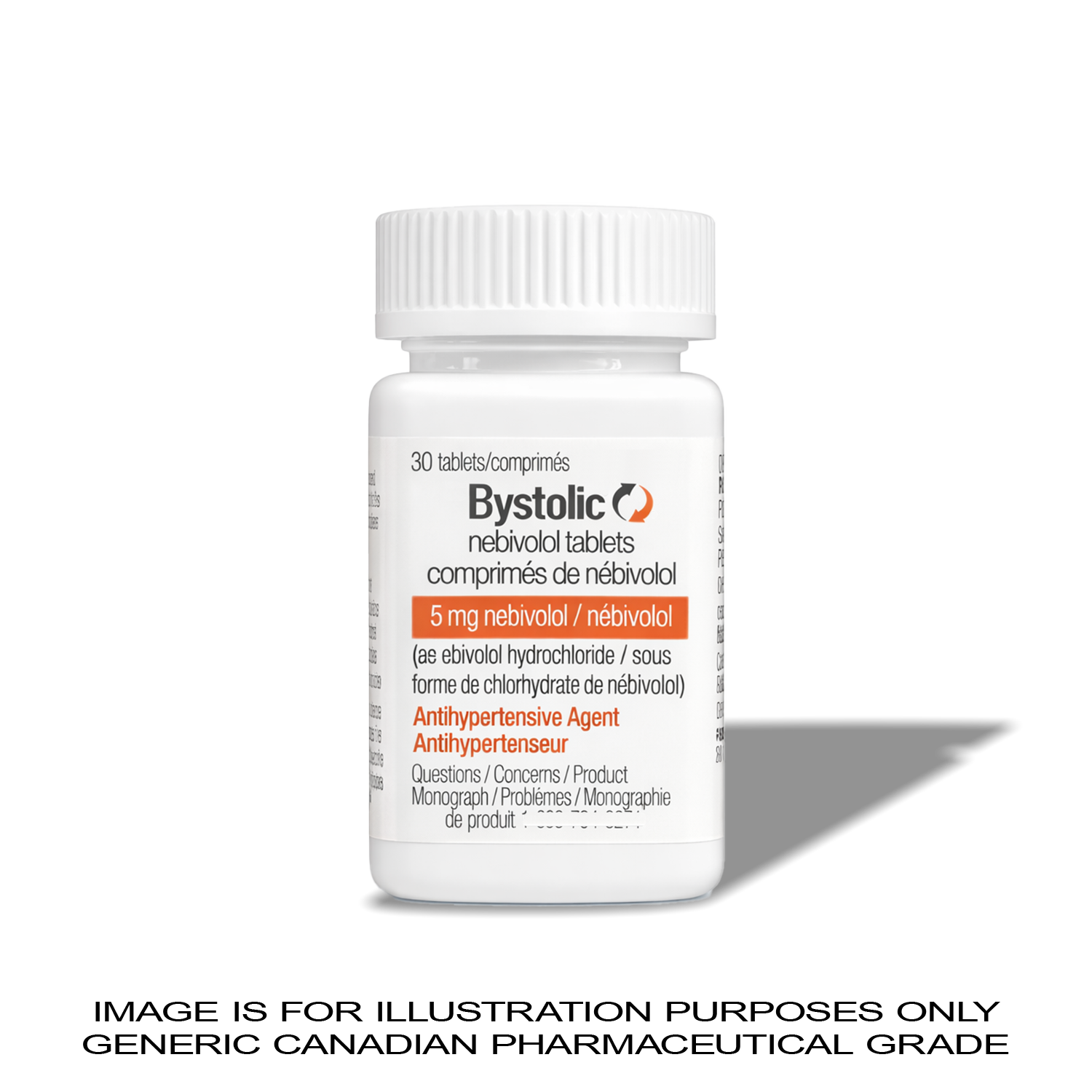 5MG BYSTOLIC Nebivolol Tablets 5mg x 30 | CANADIAN PHARMACEUTICAL GRADE — Peptide Source Canada source product image