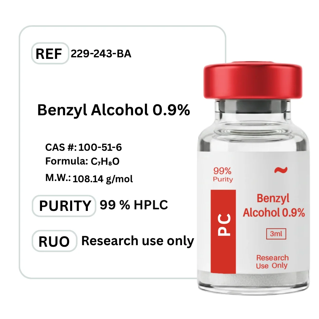 Benzyl Alcohol 0.9% — Vial / 10ml — Edmonton Peptides source product image