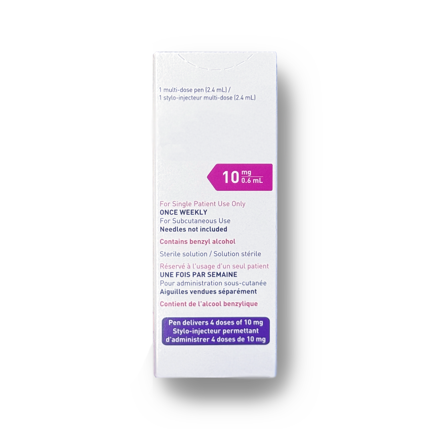 Original TRZ GLP-2 40MG – dual GIP and GLP-1 receptor agonist [10mg/0.6mL – 2.4mL] multi-dose  (TRZ GLP-2 Injection Pen) – (AUTHENTIC PHARMACEUTICAL) — Peptide Source Canada source product image