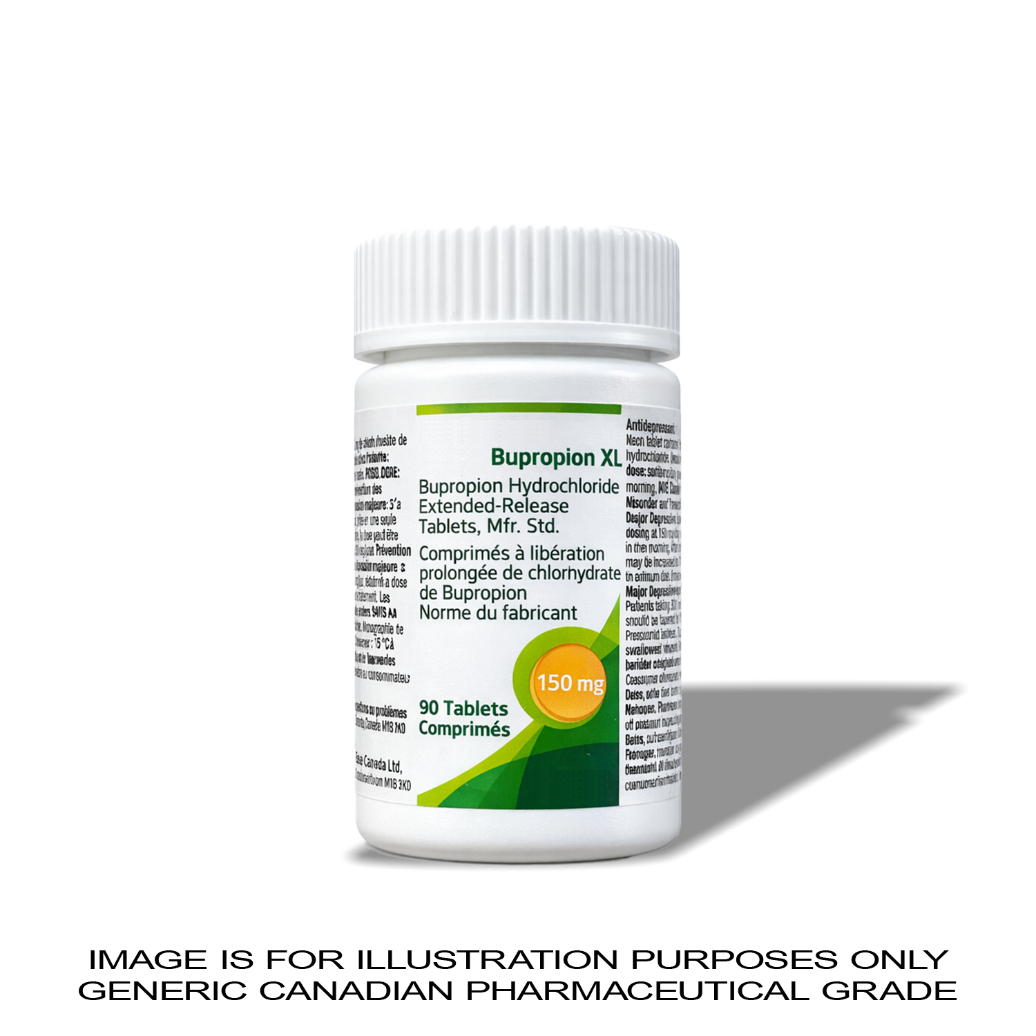Bupropion 150MG X 90 [Depression Treatment] — Peptide Source Canada source product image