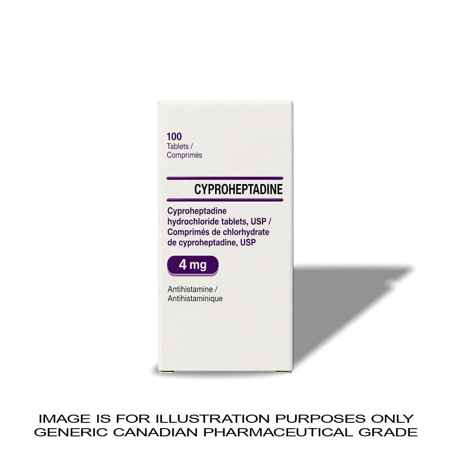Cyproheptadine 4mg x 100 [ANTIHISTAMINE] — Peptide Source Canada source product image
