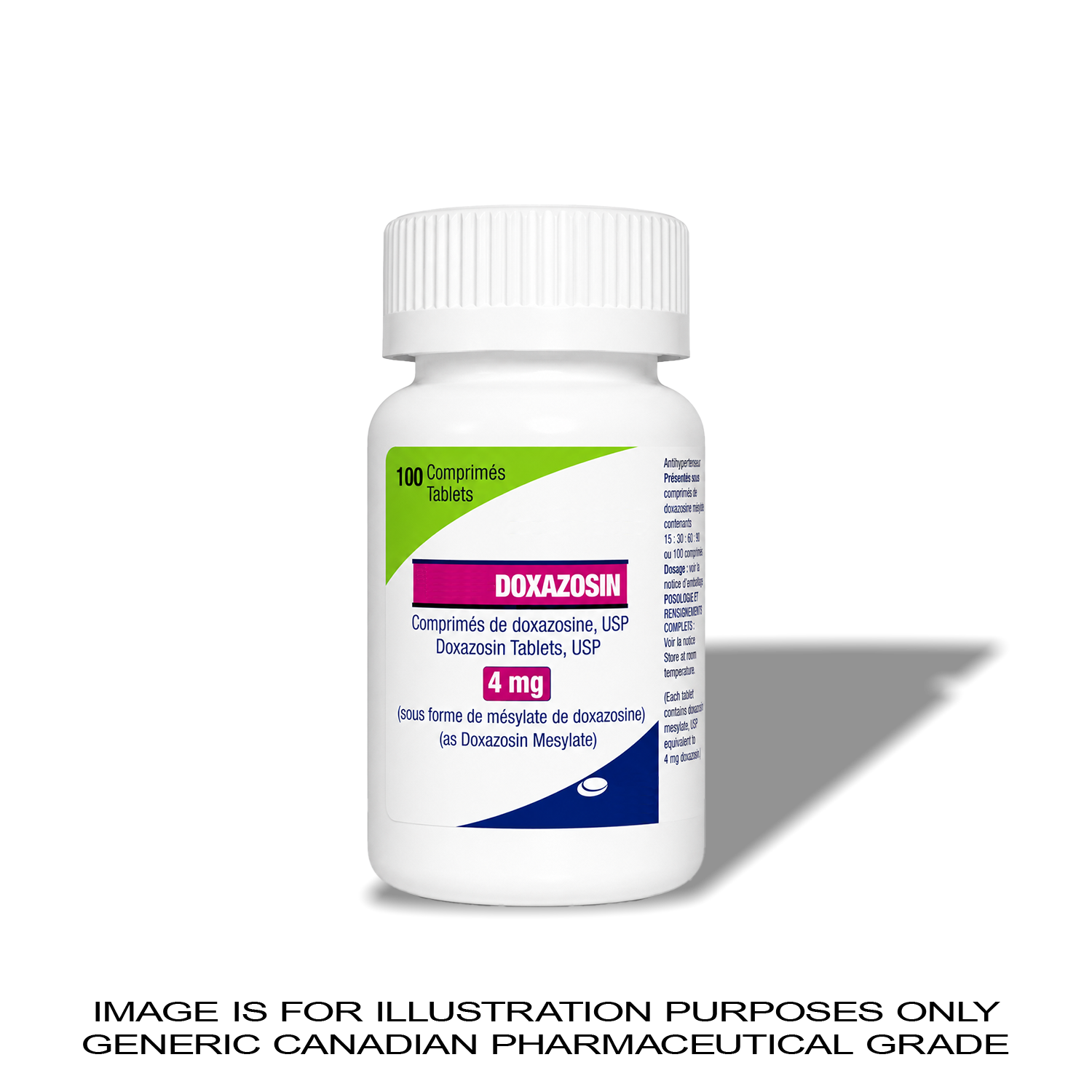 Doxazosin 4MG x 100 [Blood Pressure & Prostate Support] — Peptide Source Canada source product image