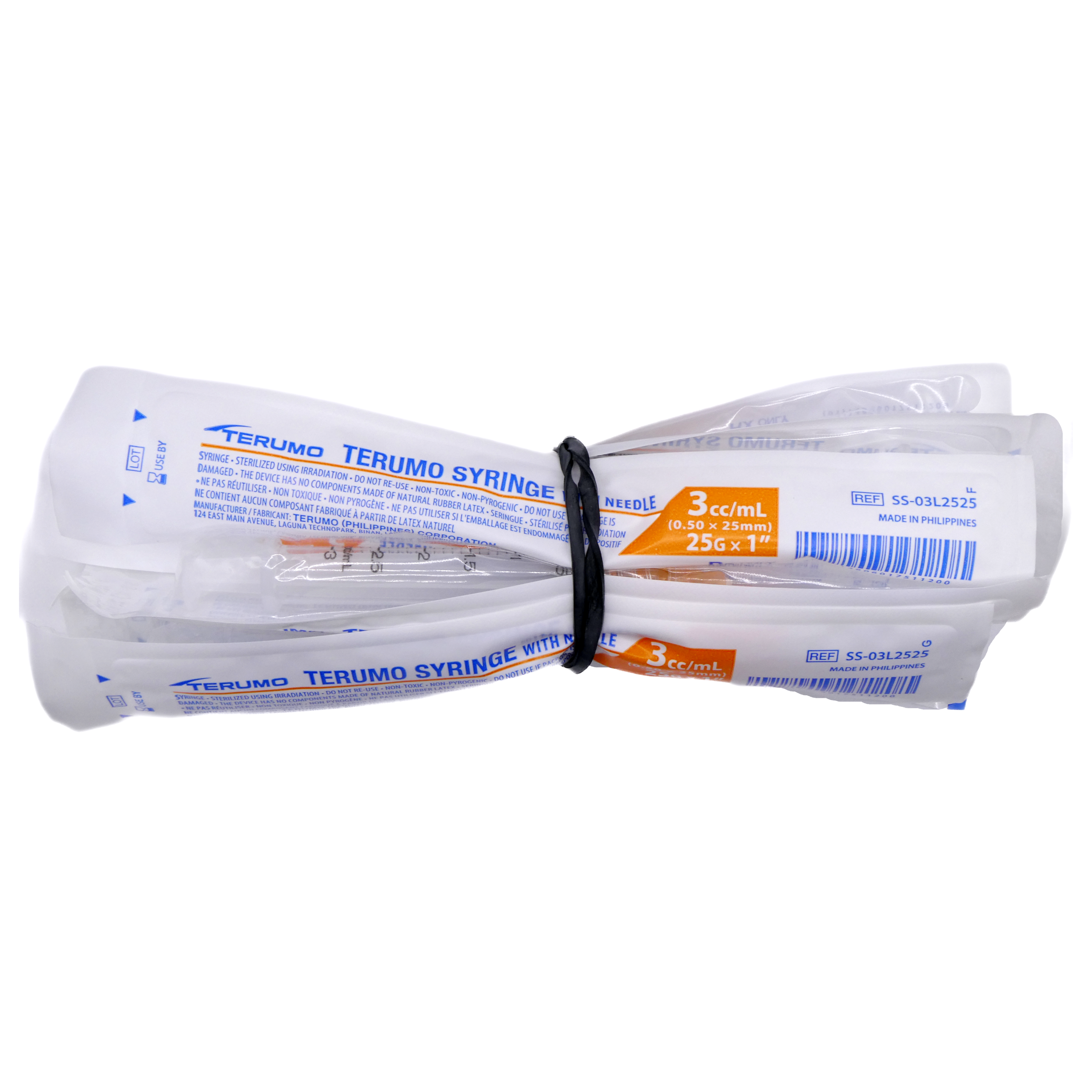 3mL | 25G x 1″ – Terumo, SOL-M or BD  Luer Lock Syringe and Needle Combination **Intramuscular  Injections/ reconstitution** 10 Syringes — Biocore Peptides source product image