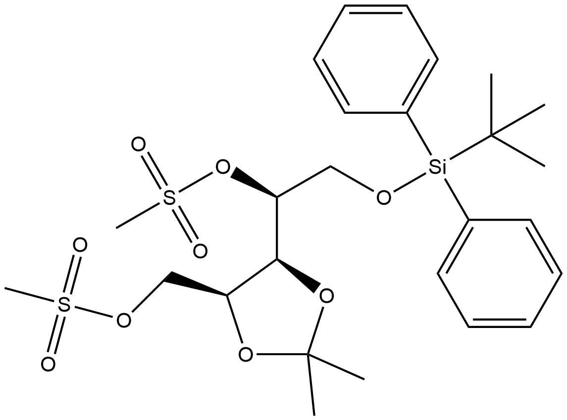 (S)-2-((tert-butyldiphenylsilyl)oxy)-1-((4S,5S)-2,2-dimethyl-5-(((methylsulfonyl)oxy)methyl)-1,3-dioxolan-4-yl)ethyl methanesulfonate | CAS 1006032-29-6 — ResolveMass Laboratories source product image