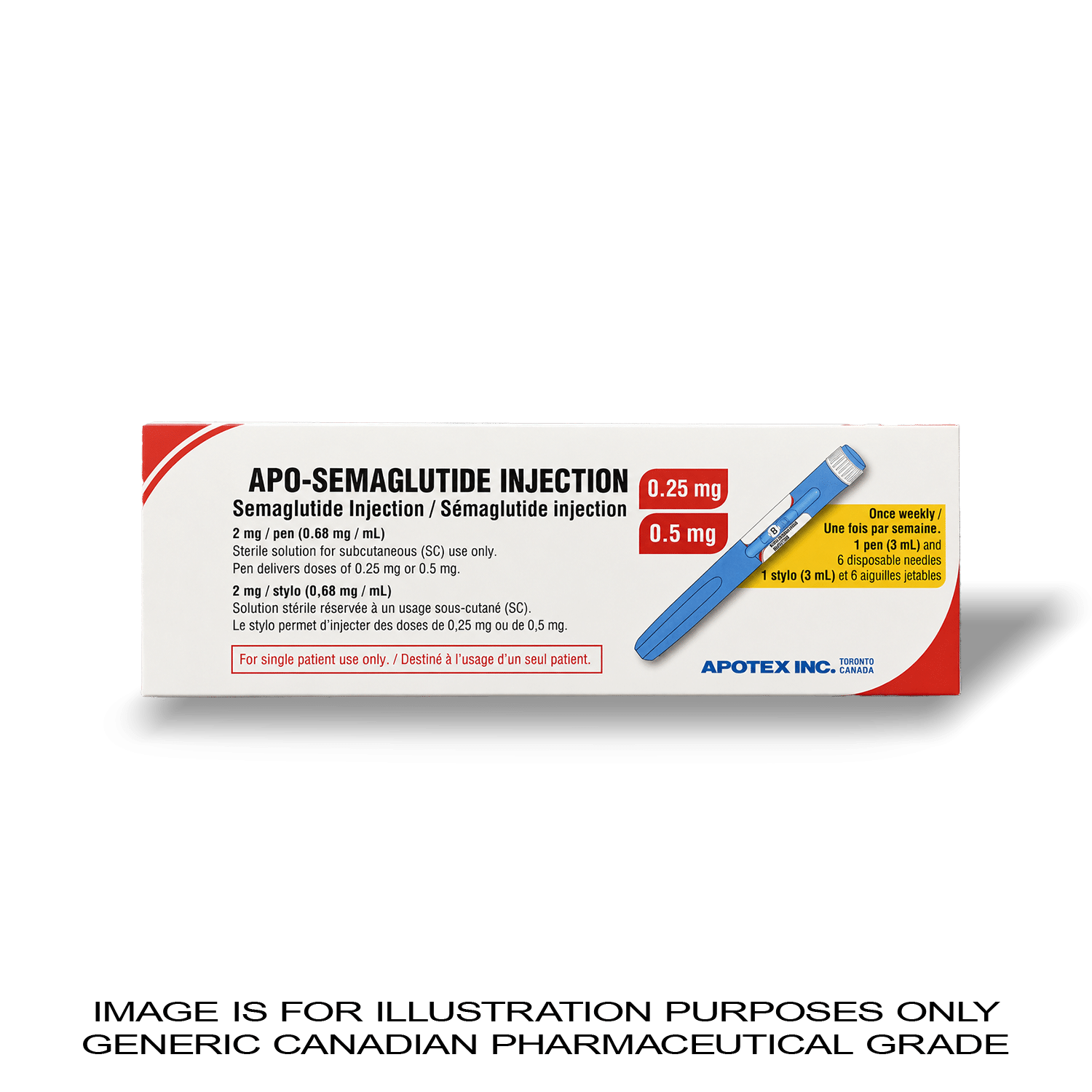 APO-SEMAGLUTIDE 2mg Pen [Weight Loss] — Peptide Source Canada source product image