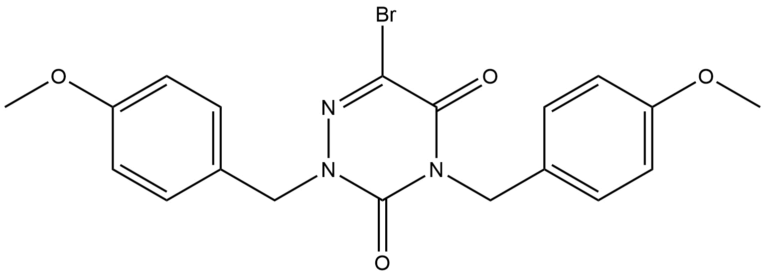 6-bromo-2,4-bis(4-methoxybenzyl)-1,2,4-triazine-3,5(2H,4H)-dione | CAS 2673410-43-8 — ResolveMass Laboratories source product image
