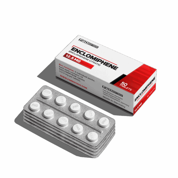 Enclomiphene Citrate TEST BOOSTER 12.5MG – Qty 50 – F40-Biotech Germany (Qualitative and quantitative analysis second image) -NO Zuclomiphene – NO Clomid — Peptide Source Canada source product image