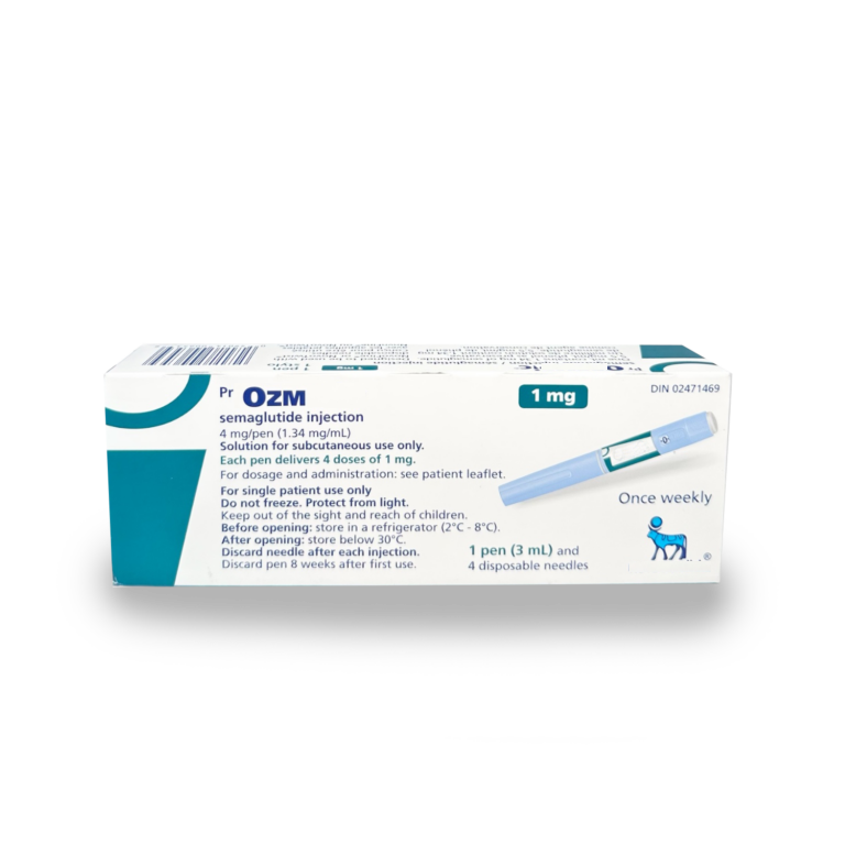 NOVO NORDISK – SEMAGLUTIDE PEN BLUE BOX 4MG — Peptide Source Canada source product image