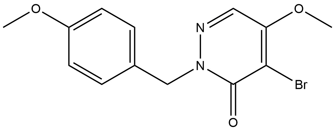 4-bromo-5-methoxy-2-(4-methoxybenzyl)pyridazin-3(2H)-one | CAS  2381044-54-6 — ResolveMass Laboratories source product image