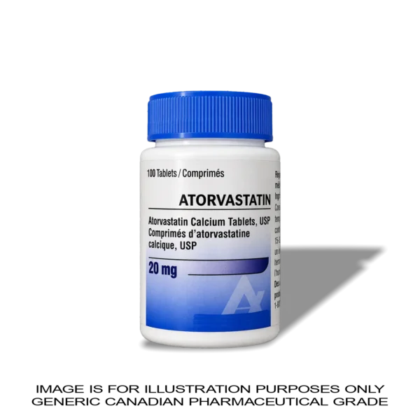 Atorvastatin 20mg – 100 Tablets — Peptide Source Canada source product image
