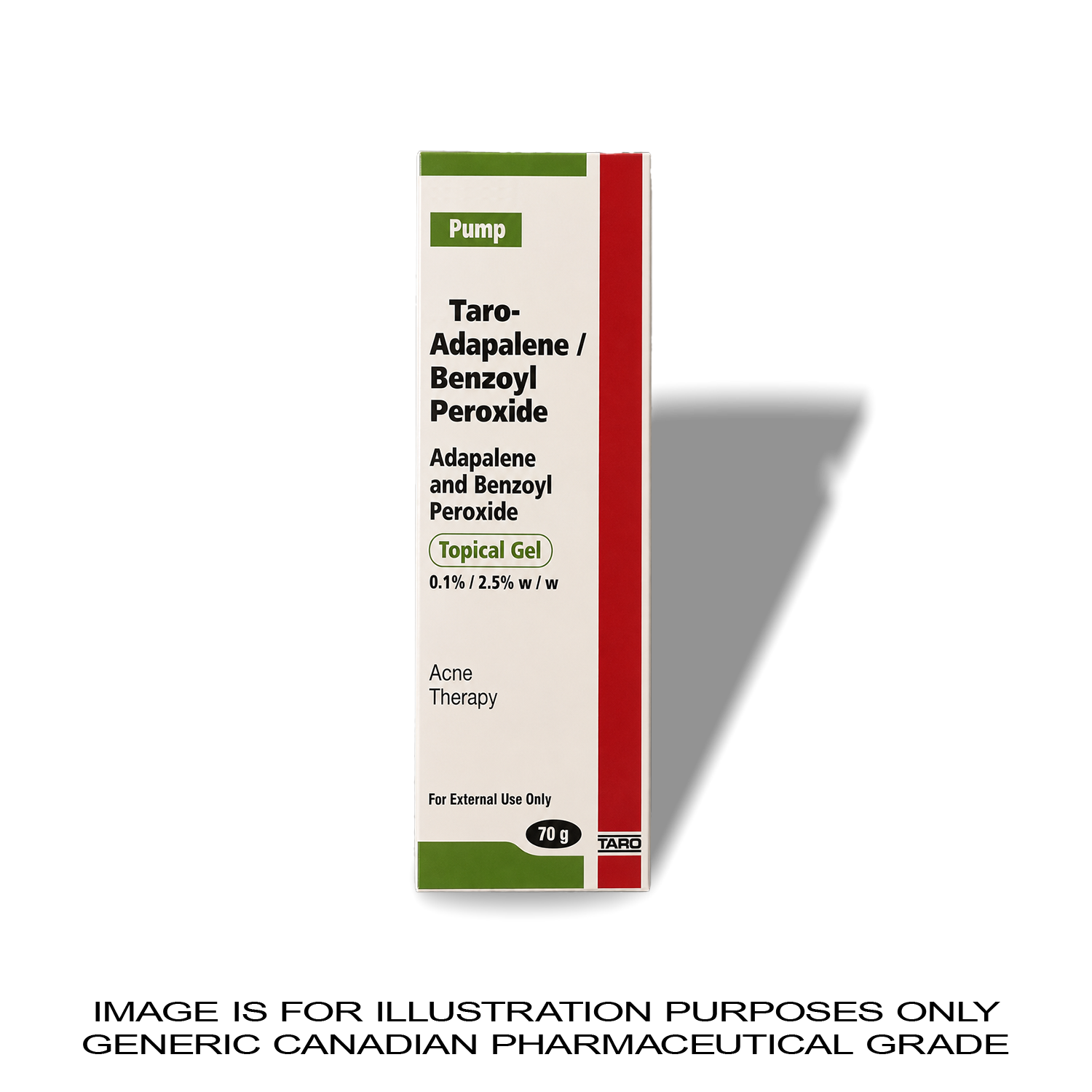 ADAPALENE + BENZOYL PEROXIDE GEL 0.3%/2.5% 45G [ACNE TREATMENT] — Peptide Source Canada source product image