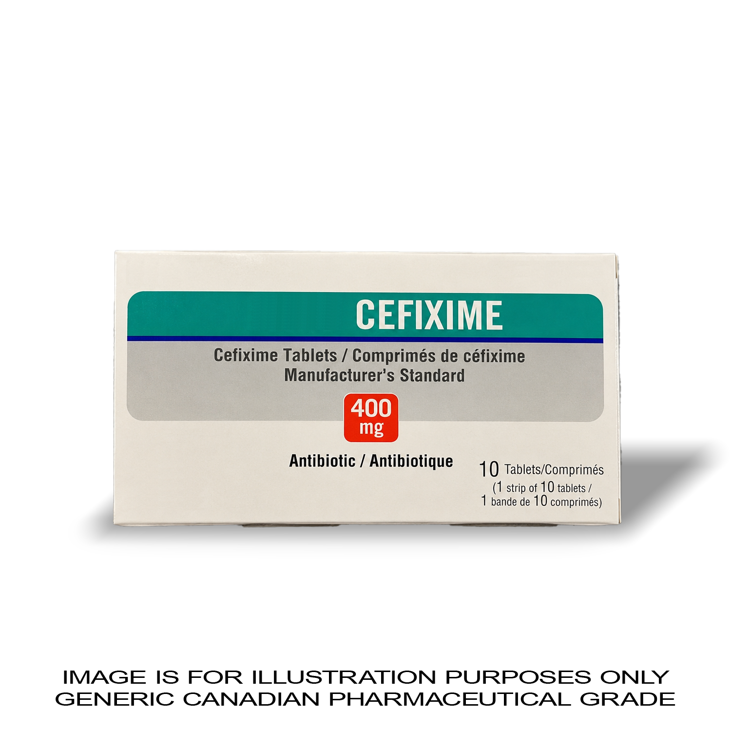 Cefexime 400mg x 10 Tablets | Antibiotic for bacterial infection — Peptide Source Canada source product image