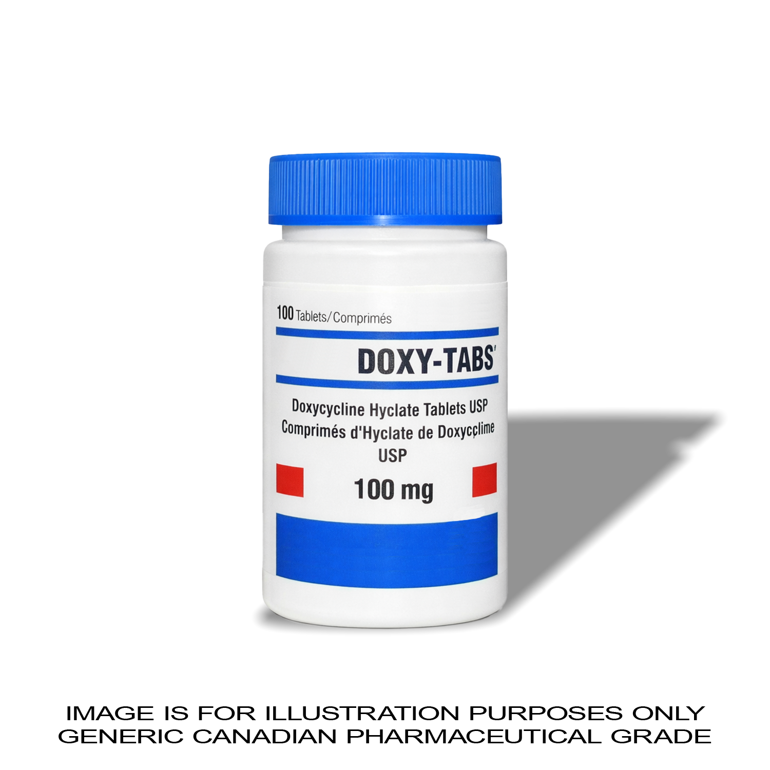 Doxycycline 100MG x 100 [Acne / Antibiotic] — Peptide Source Canada source product image