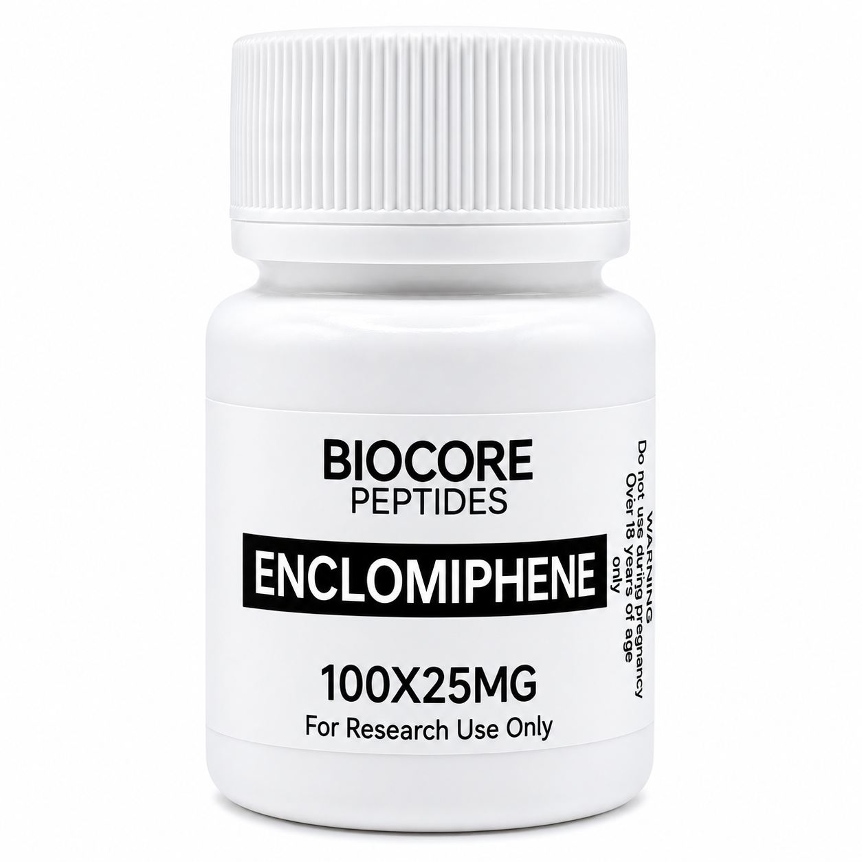Enclomiphene 100x25mg (Overdosed @ 40mg)(25mg pricing) — Biocore Peptides source product image