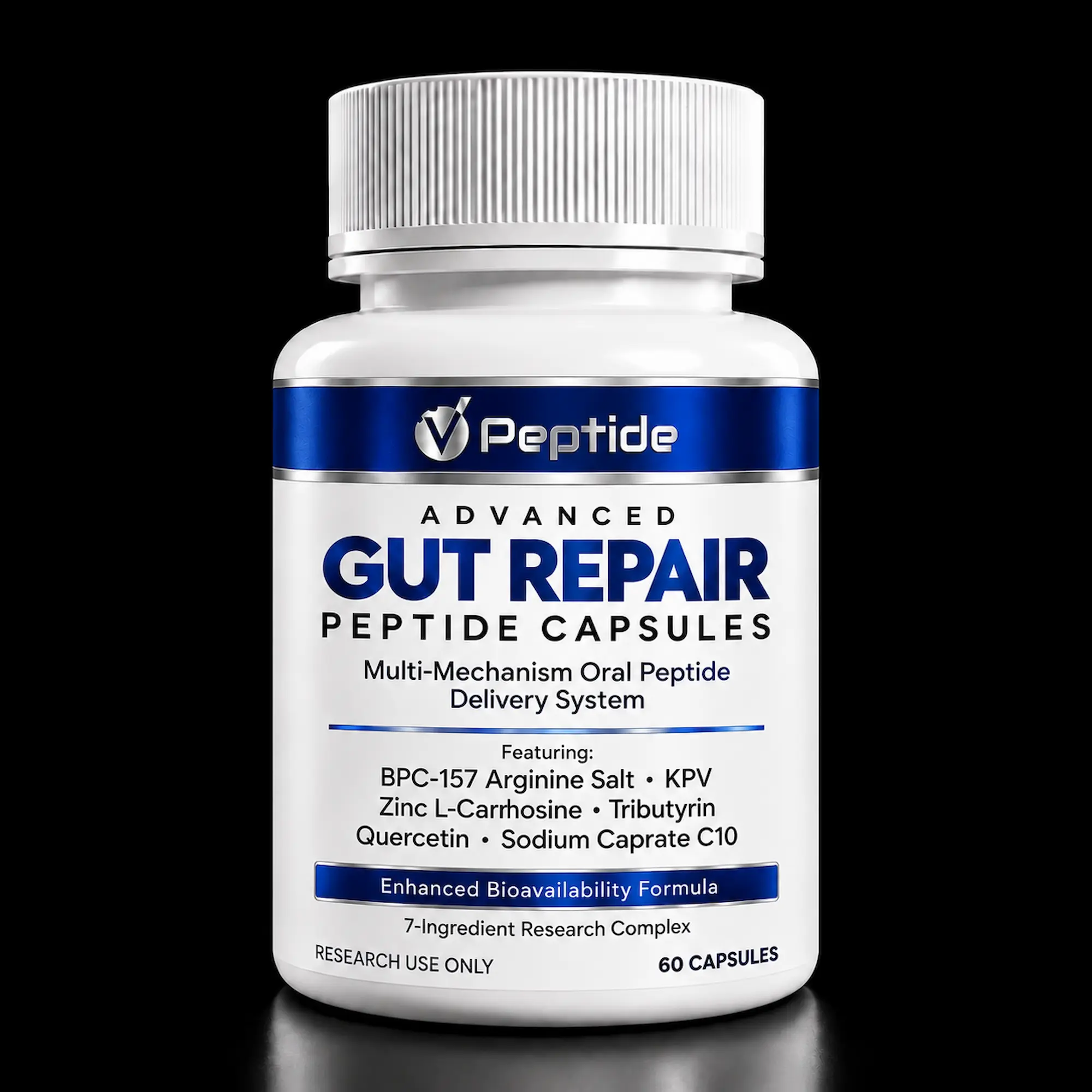 Advanced Gut Repair Peptide Capsules — 60 Capsules — VPeptide source product image