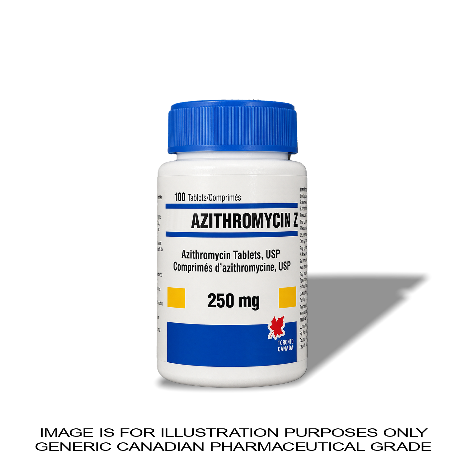 AZITHROMYCIN 250MG X 100  [Bacterial Antibiotic] — Peptide Source Canada source product image